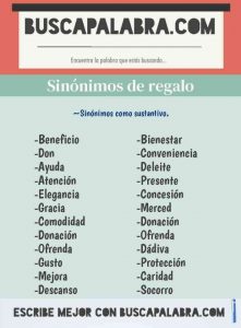 Lee más sobre el artículo Regalo Sinonimo